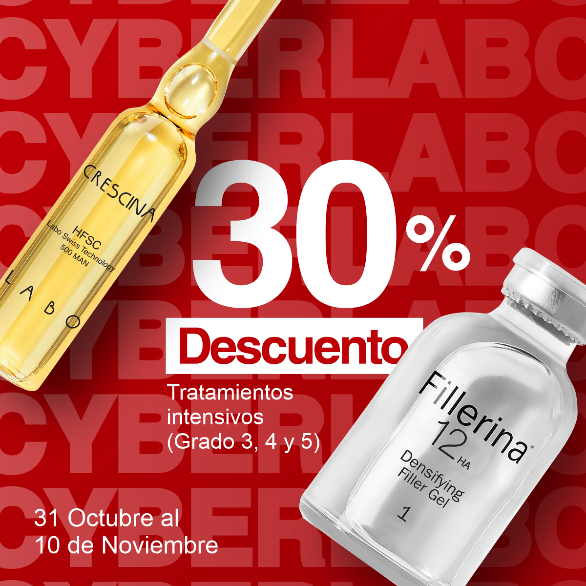 Cyber Labo 30% de descuento en Tratamientos Intensivos